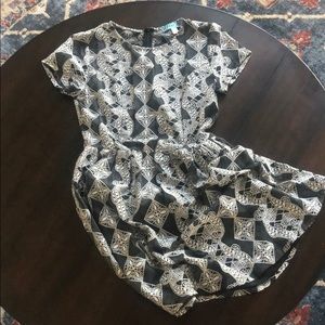 dina be B&W Patterned Dress